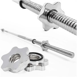 Олимпийска права щанга 180 см със скоби 25 мм, хромирана стоманена щанга ACT0006