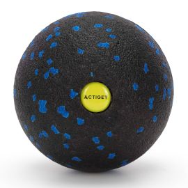 Топка за масаж на мускули след тренировка, ролковидни точки със средна твърдост, черно и синьо ACT0095