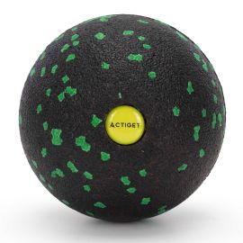 Топка за масаж на мускули след тренировка, ролковидни точки със средна твърдост, черно-зелена ACT0096