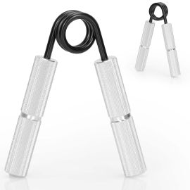 Тренажор за хващане на ръце с 68 кг съпротивление за трениране на ръце и китки, сребрист и черен ACT0108