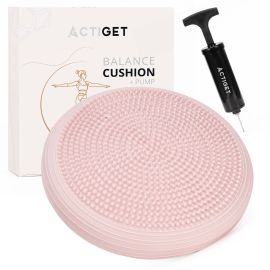 Сензомоторна възглавница с помпа, сензорен диск тип „таралеж“ за сядане, упражнения розови ACT0115