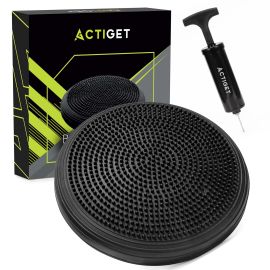 Сензомоторна възглавница с помпа, сензорен диск тип „таралеж“ за сядане, упражнения, черна ACT0116