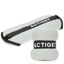 Тежести за ръце и крака 2x0.5 кг за домашни тренировки, фитнес и кардио, сиви ACT0127