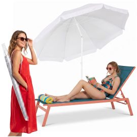 Сгъваем чадър за плаж и градина UPF50+ 160 см, ъглов, сив BU0027