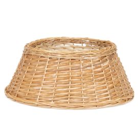 Покривало за поставка за коледна елха, плетена кошница 58 см, светлокафяво CA1457