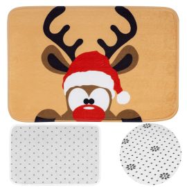 Противоплъзгаща се постелка за баня 60x40 см, бързосъхнещ килим, елени CA1464