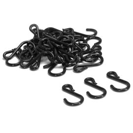 Висулки с топки, кукички за външна коледна украса, 60 бр. кукички, черни CA1466