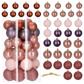 Коледни топки, комплект от 40, коледни украси за централната част, нечупливи CA1527