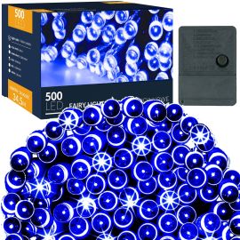 Коледни лампички 500 LED сини 34.5 м коледно осветление за елха CL0537