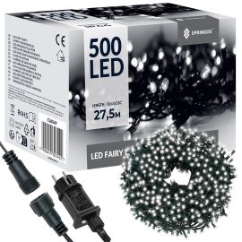 Коледни лампички за елха 500 LED студено бяло 27.5 м външно и вътрешно осветление CL0547