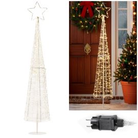 Външна коледна елха 100 см Коледна украса 250 LED топло бяло IP44 CL1237