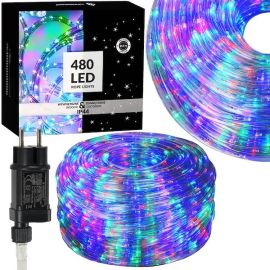 Осветителен маркуч 21,5 м многоцветен 480 LED с IP44 програматор Коледна украса CL4118