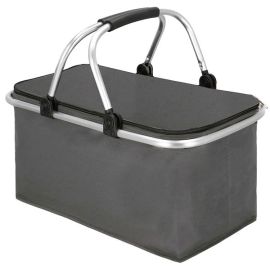 Кошница за пикник 30L, термо чанта за храна, термо кошница, сива CS0083