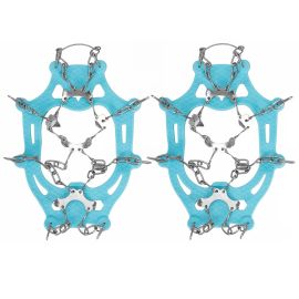 Дръжки за туристически обувки, стоманени, неплъзгащи се калъфи, размер 40-45, тюркоазени CS0167