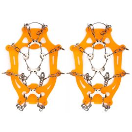 Дръжки за туристически обувки, стоманени, неплъзгащи се калъфи, размер 40-45, оранжеви CS0168