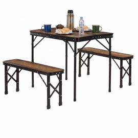 Сгъваем комплект къмпинг мебели, маса 60x90 см, 2 къмпинг пейки CS0186