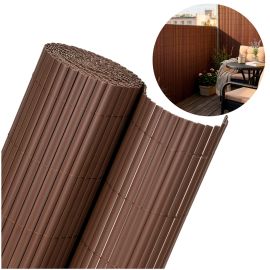 PVC покриваща маскираща подложка 500x140 см за балкон, тераса, ограда, кафява GA0246