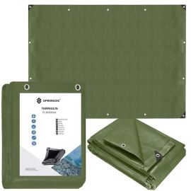 Брезент 2x3m 120g/m2 дебел защитен лист зелен GA2137