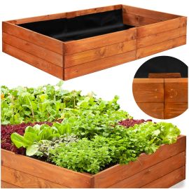 Дървена кутия за зеленчуци 140x84x26,5 см височина, градинска кутия, импрегнирана с хербарий GB0003