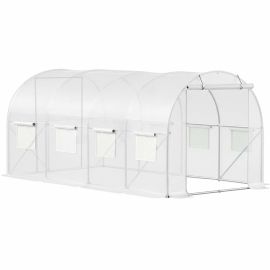 Градински тунел UV-4 140g/m2 фолиева оранжерия за зеленчуци и билки 4x2.5x2 m фолиева оранжерия GT0009
