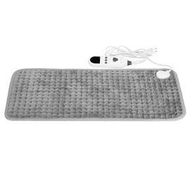 Отопляема релаксираща постелка 60x30 см, електрическа възглавница с дистанционно управление и функция таймер, сива HA7565
