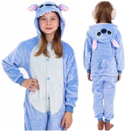 Детска пижама кигуруми от едно парче, костюм за маскиране Stitch, размер S, HA7566
