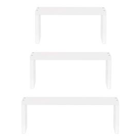 Висящи рафтове 3 бр. за подправки, книги, стенни рафтове за кухнята, модерни, бели HF0051