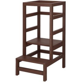 Кухненски помощник, детска платформа на 4 нива 90 см кафява KCH03 КАФЯВА