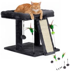 Двуетажна драскалка от сизал, котешко легло, графит PA1084