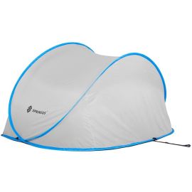 Самосгъваема изскачаща палатка 200x120x110 см сиво и синьо PT014