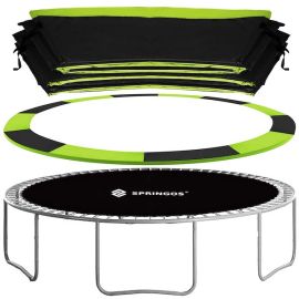 Пружинен ръб за батут, 363-369 см 12FT покритие от пяна TP-12FT 366 см, черно със зелено
